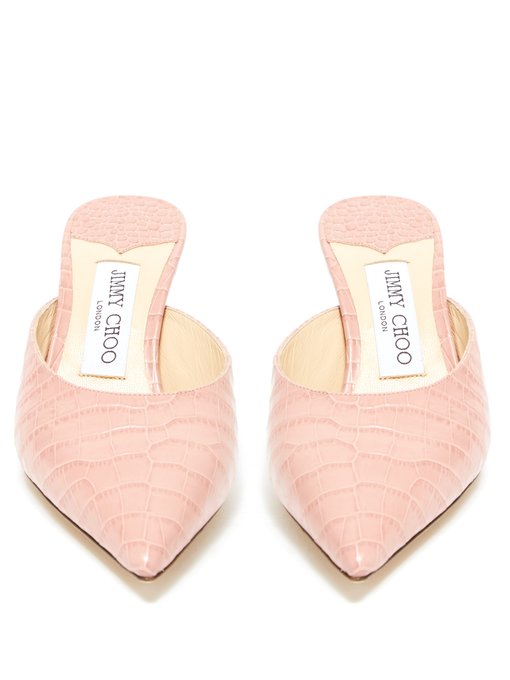 baby pink mules