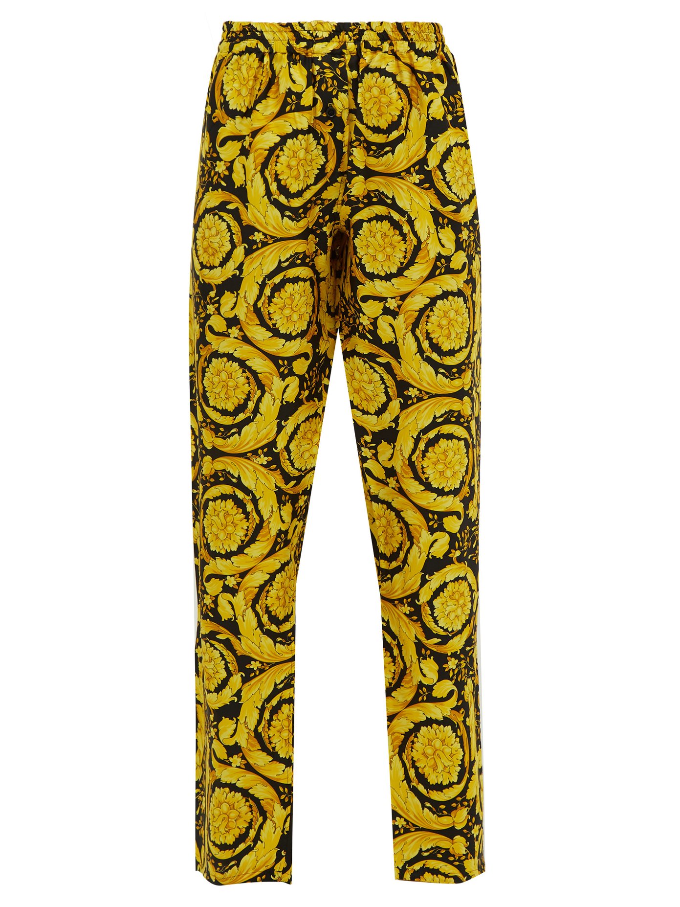 Baroque-print silk-twill pyjama 