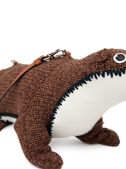 Otter knitted-cotton cross-body bag 