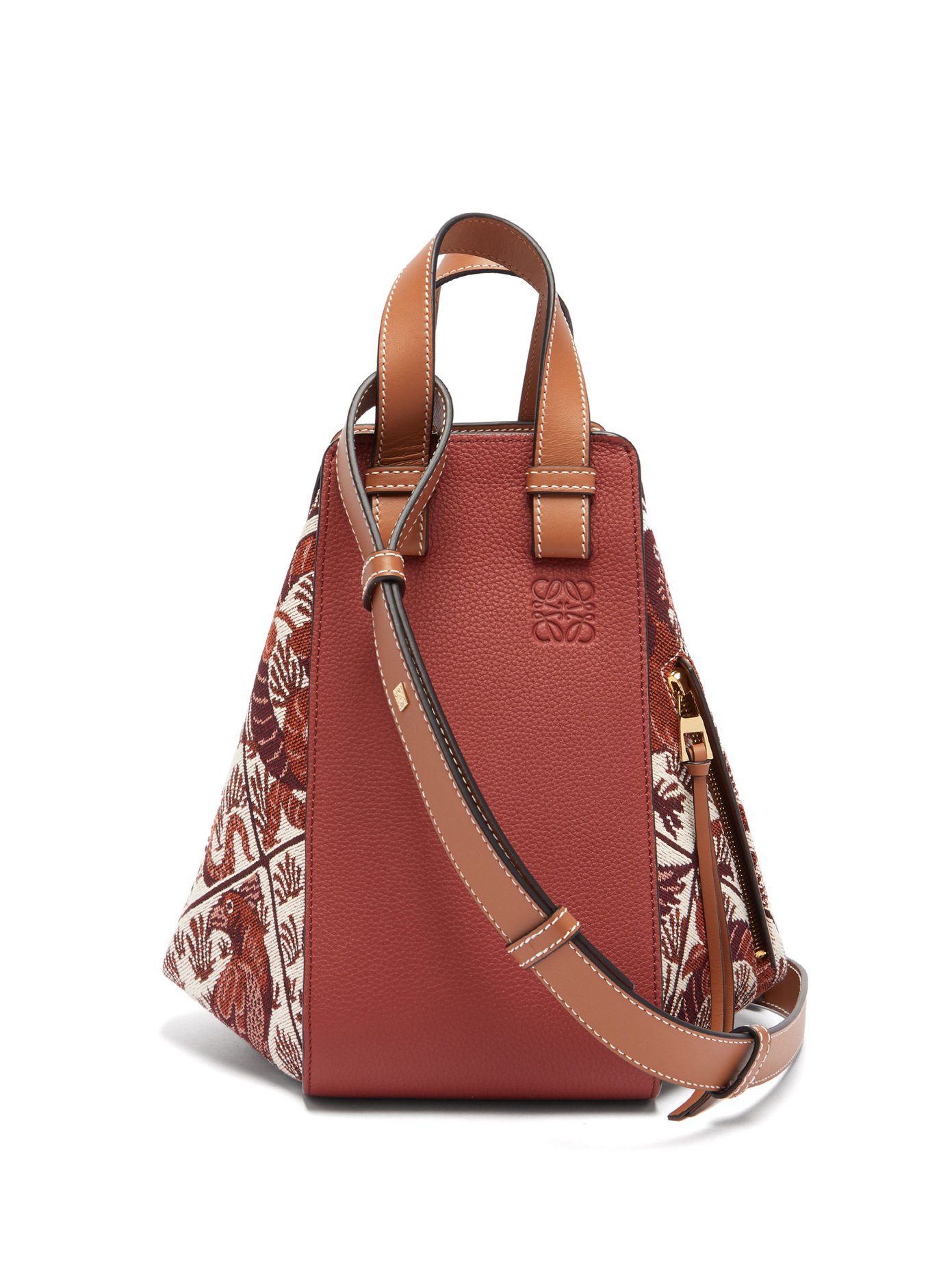 LOEWE Hammock jacquard-patterned small leather bag