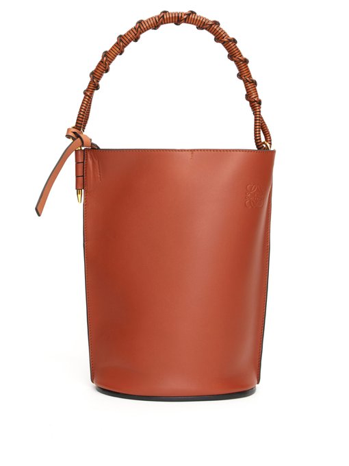 leather bucket tote