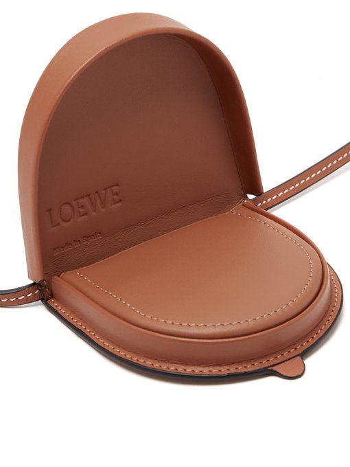 loewe heel leather pouch