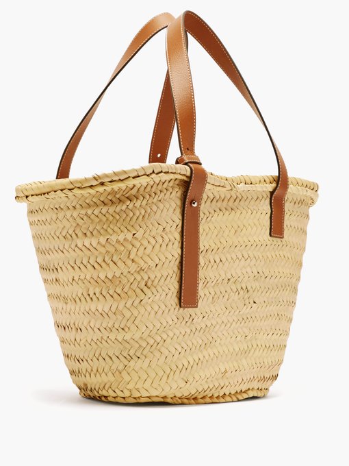 loewe medium raffia tote