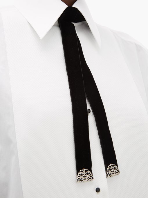 Bolo-tie cotton tuxedo shirt | Dolce & Gabbana | MATCHESFASHION UK