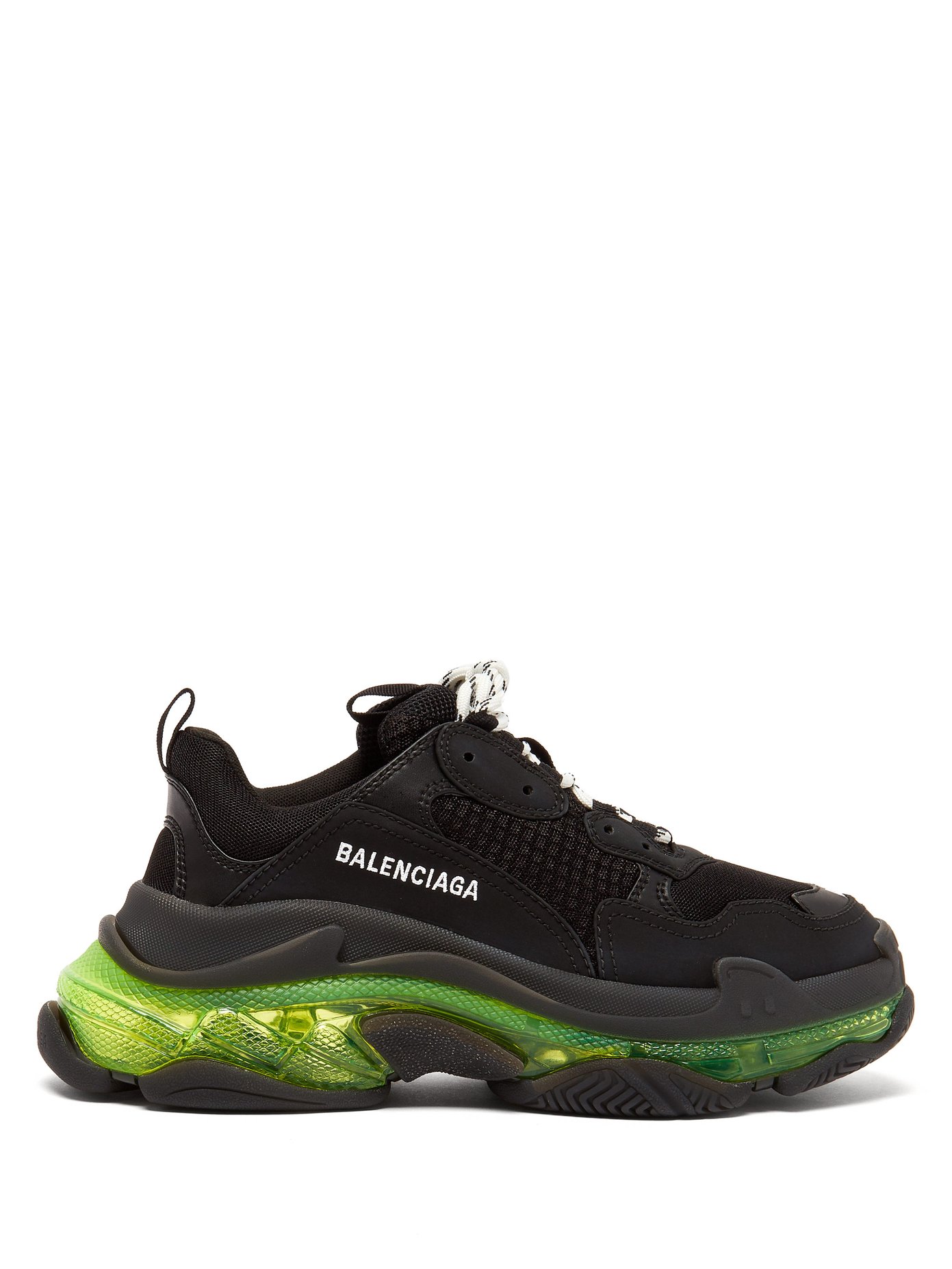 Balenciaga Leather Blue And Orange Triple S Sneakers for