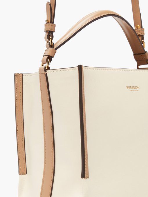 burberry large leather bucket bag