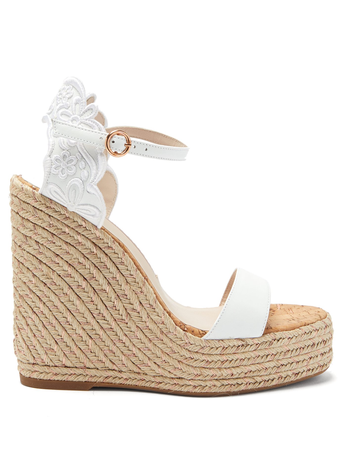 Cassia embroidered espadrille wedge 