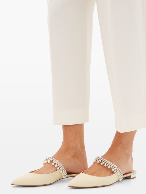 aquazzura flat mules