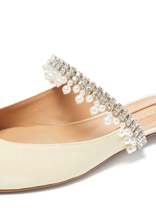 aquazzura flat mules