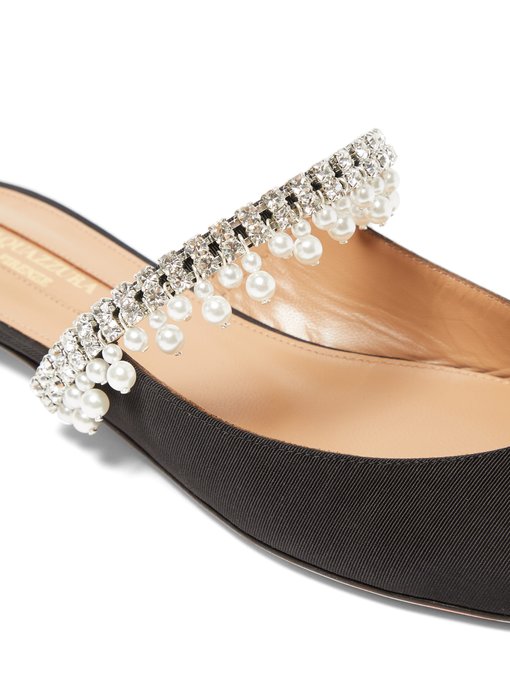 aquazzura flat mules