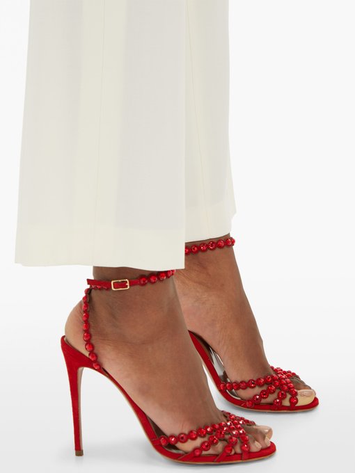 aquazzura red sandals