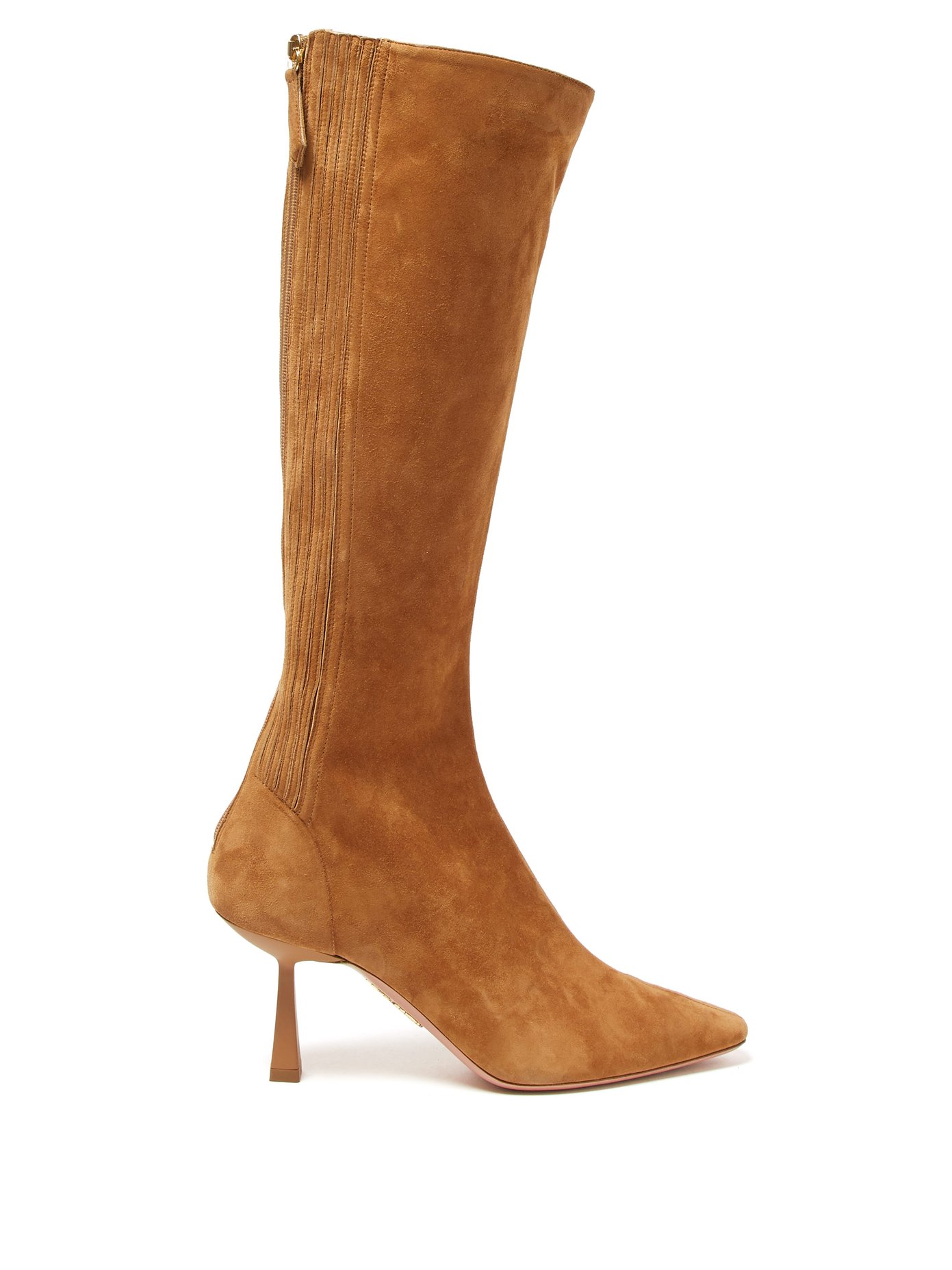 tan suede knee high boots uk