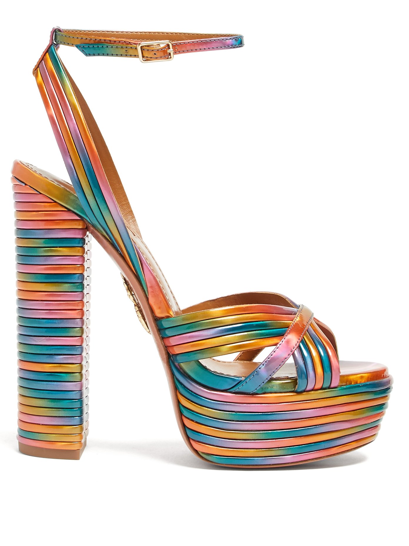 rainbow heel sandals