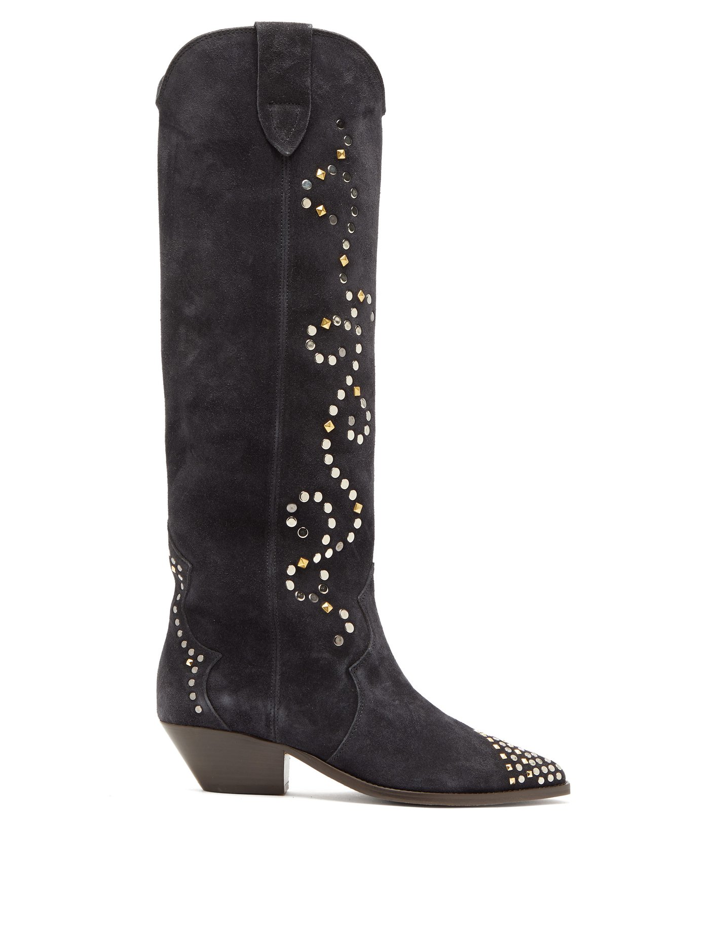 Studded suede knee-high boots | Isabel 