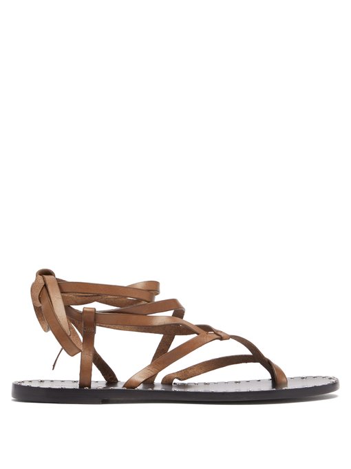 Jesaro studded leather wraparound sandals | Isabel Marant ...