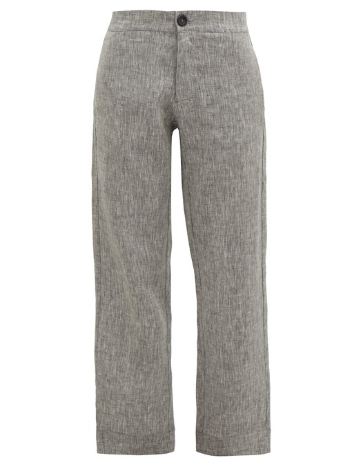 Antibes high-rise linen trousers | Asceno | MATCHESFASHION US