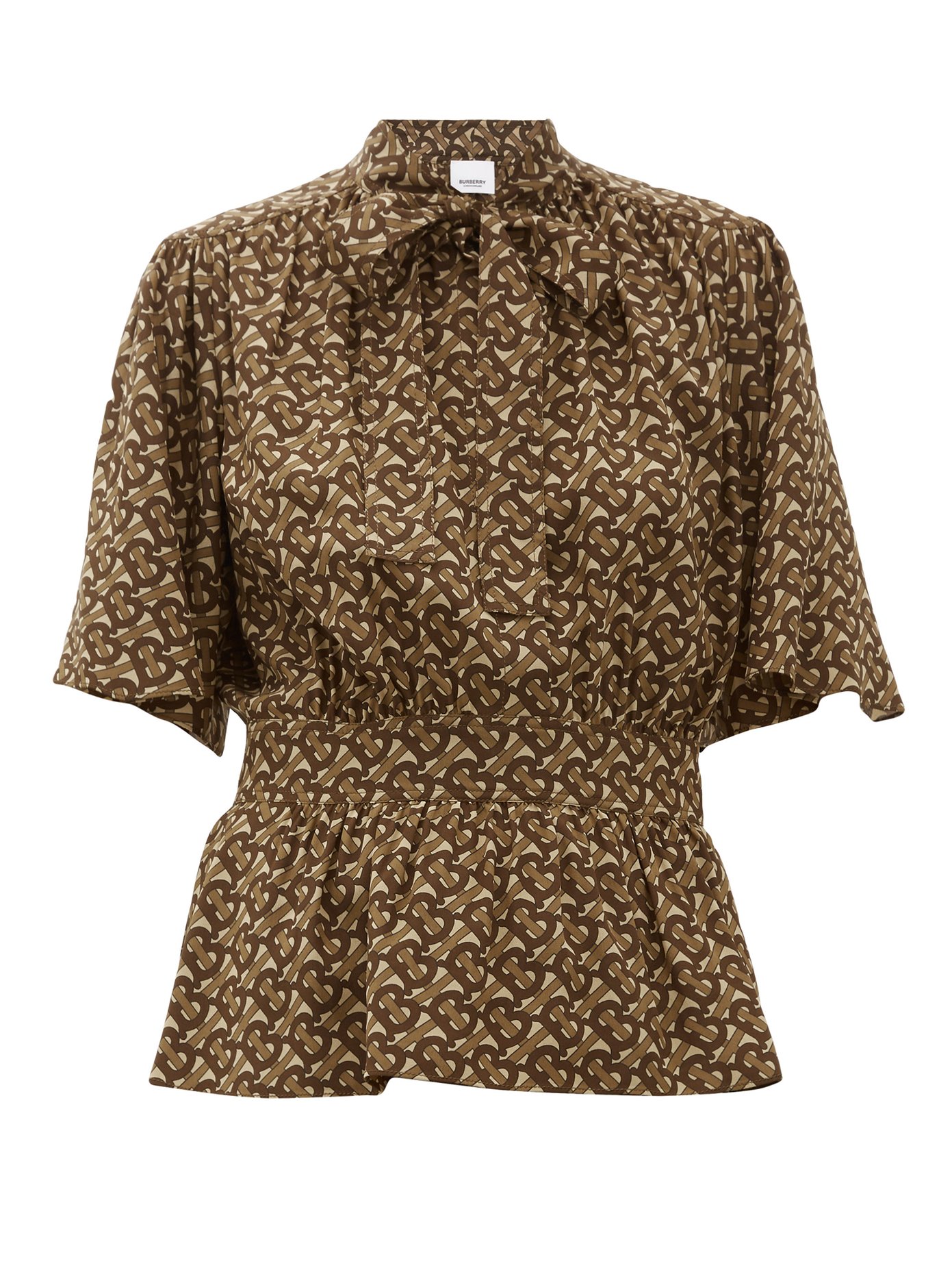 Monogram-print silk blouse | Burberry 