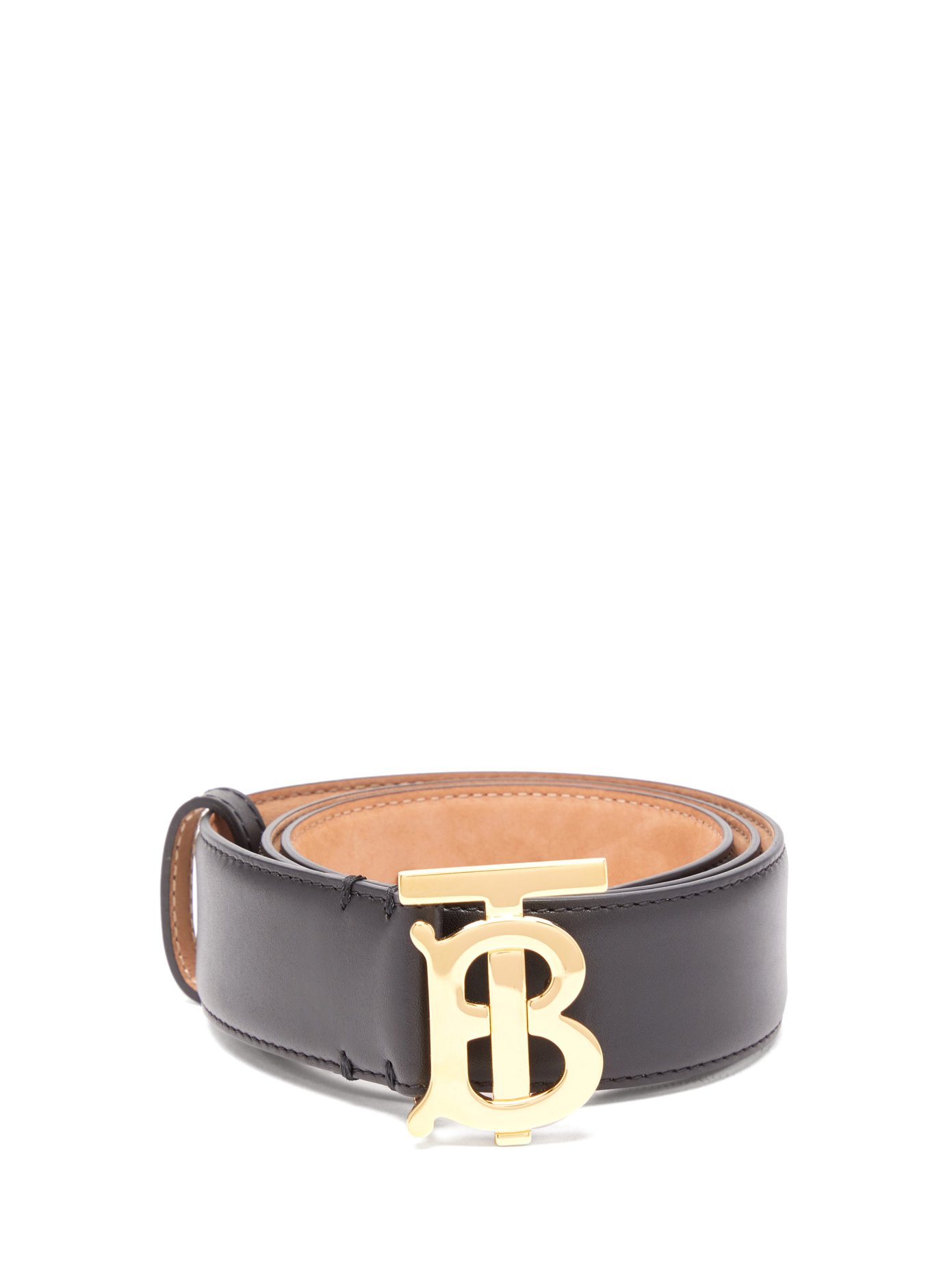burberry plaque buckle leather belt