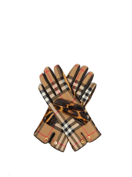 burberry plaid gloves