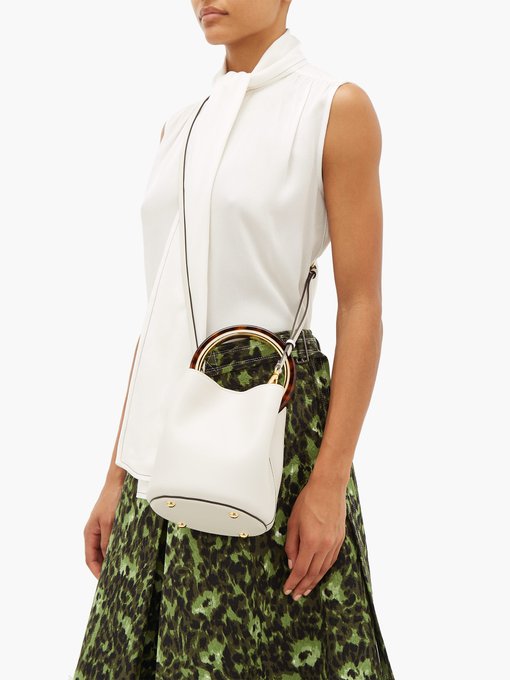 marni pannier leather bucket bag