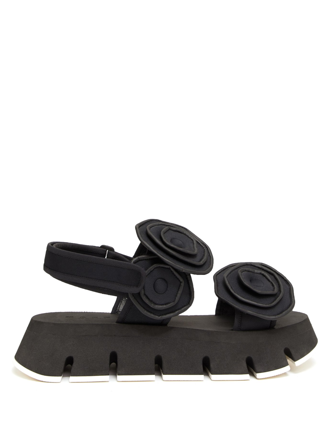 sporty neoprene flatform sandal