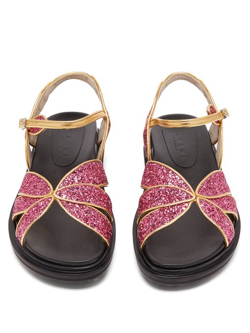 Glitter-strap butterfly sandals | Marni | MATCHESFASHION US