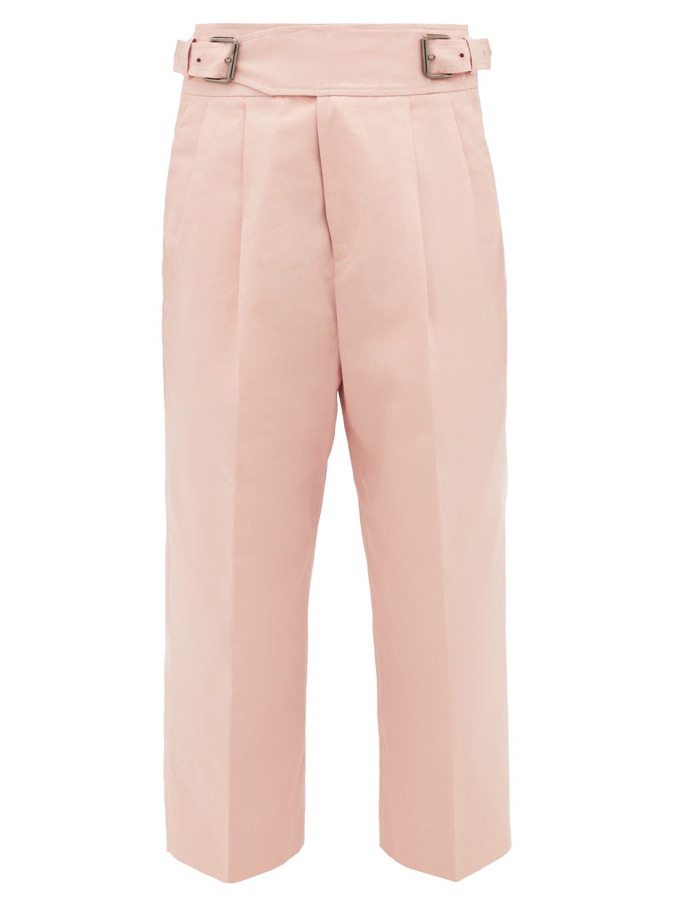 peach cropped trousers