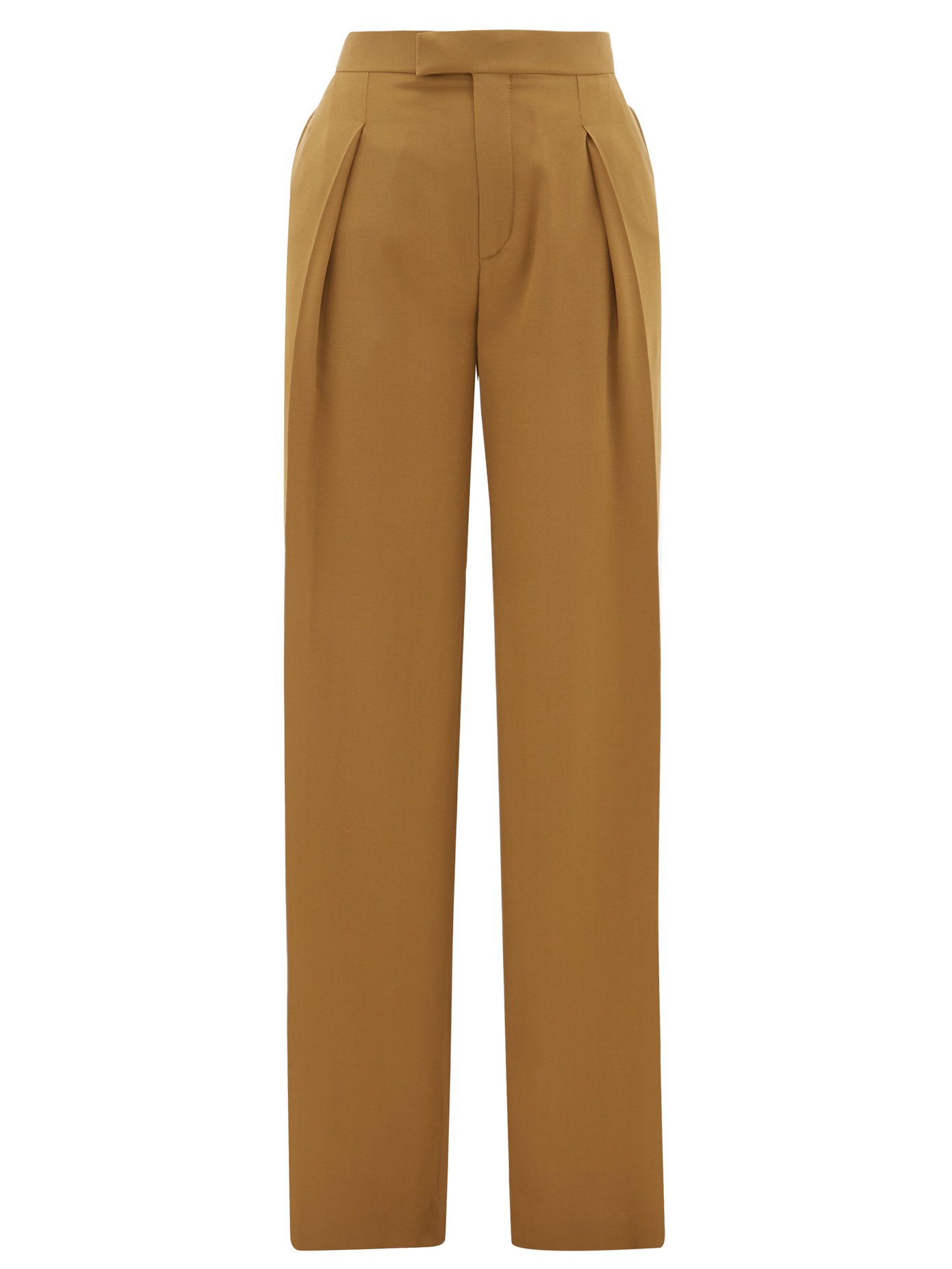 wide pleated trousers