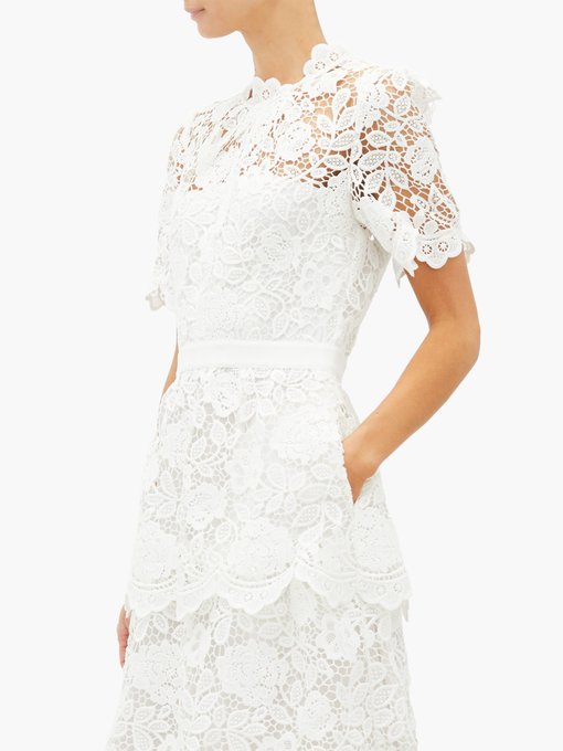 self portrait white lace dress