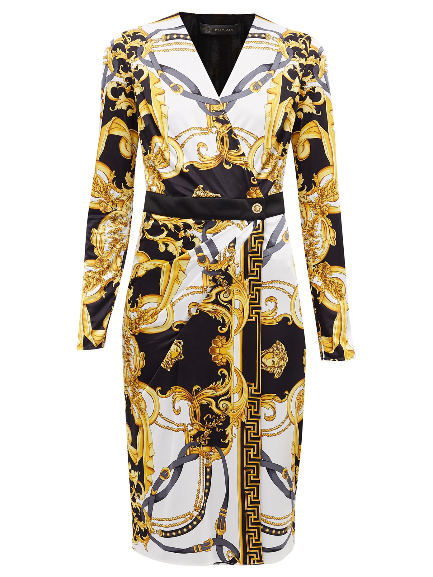 Versace Barocco Print Dress Discount ...