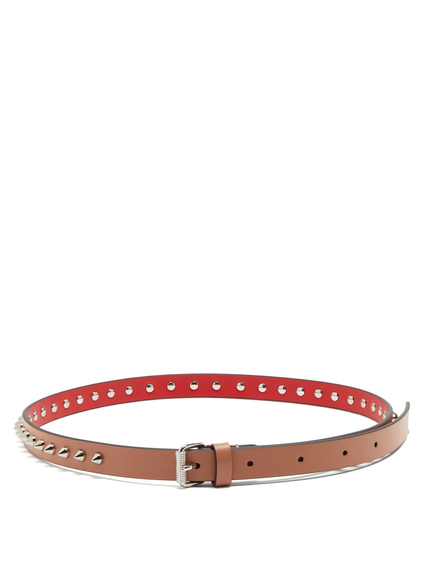 Christian Louboutin Loubilink Studded Leather Bracelet In Light Pink ...