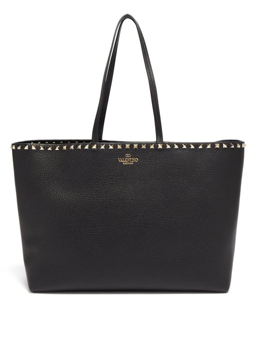 valentino rockstud leather tote