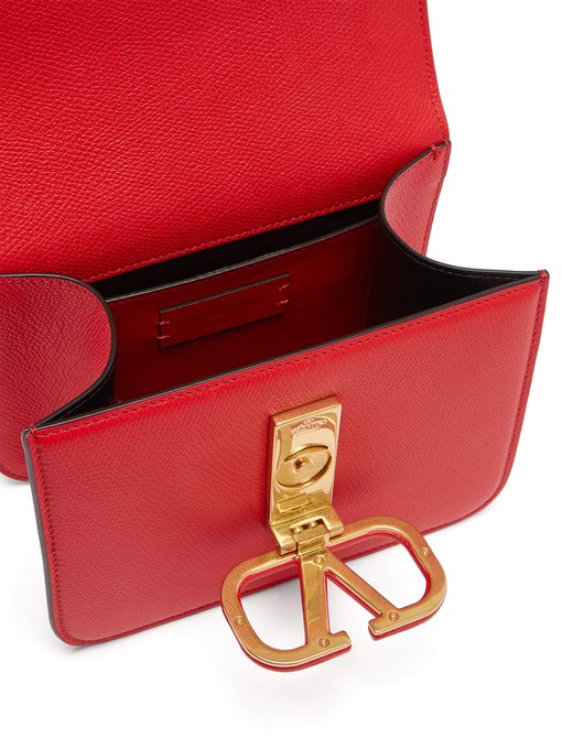 Valentino V-sling small grained-leather cross-body bag