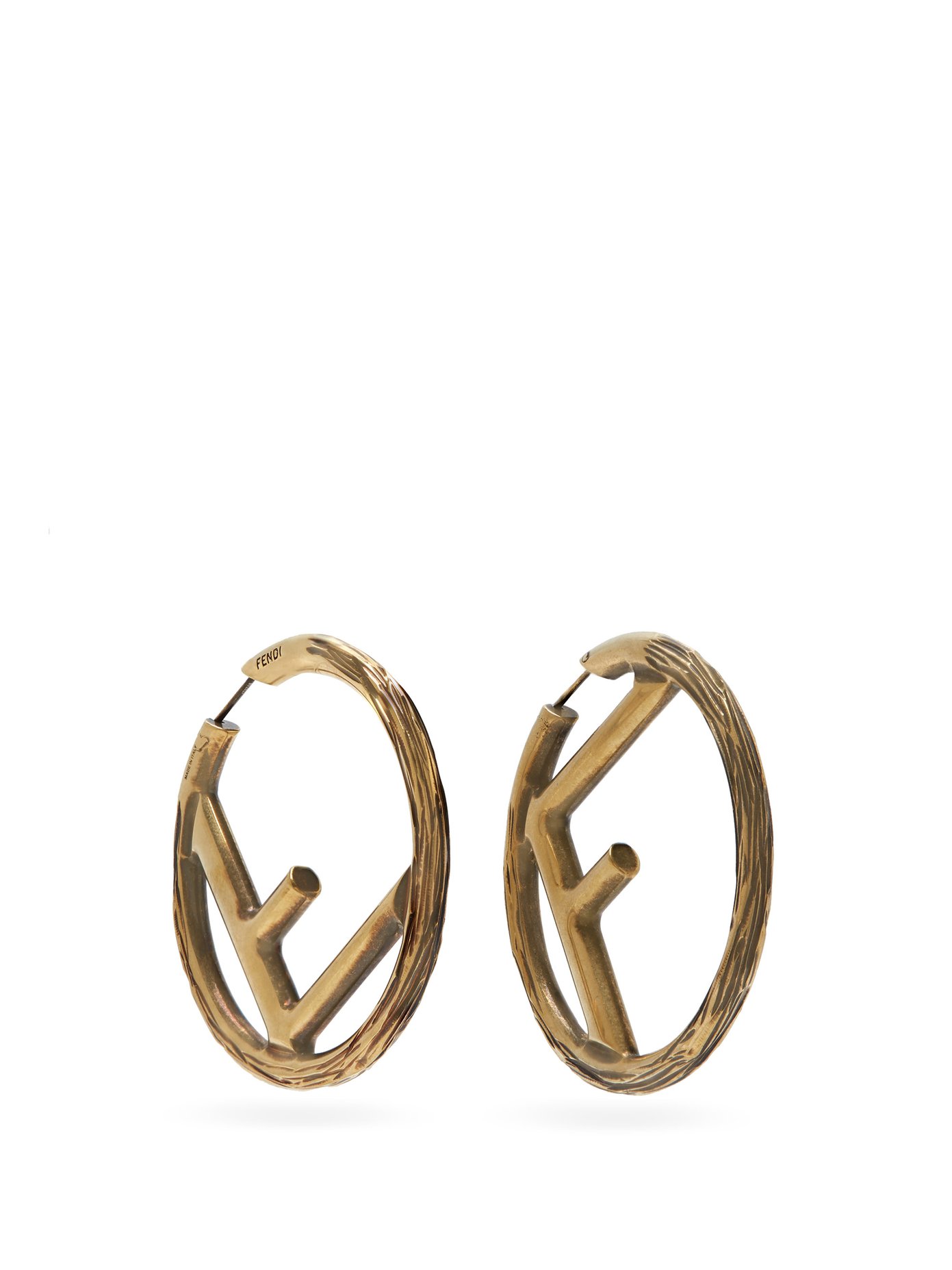 F-logo large hoop earrings | Fendi 