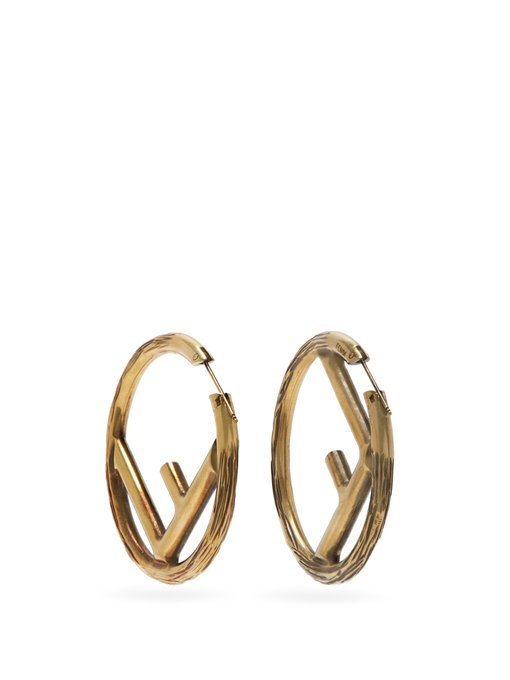 fendi earrings gold