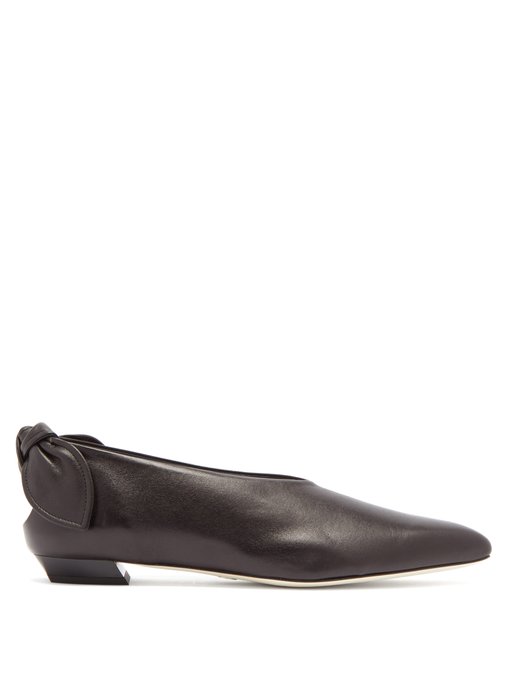 Knot-heel leather flats | Proenza 