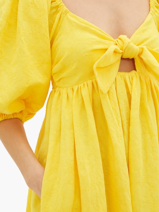 mara hoffman yellow dress