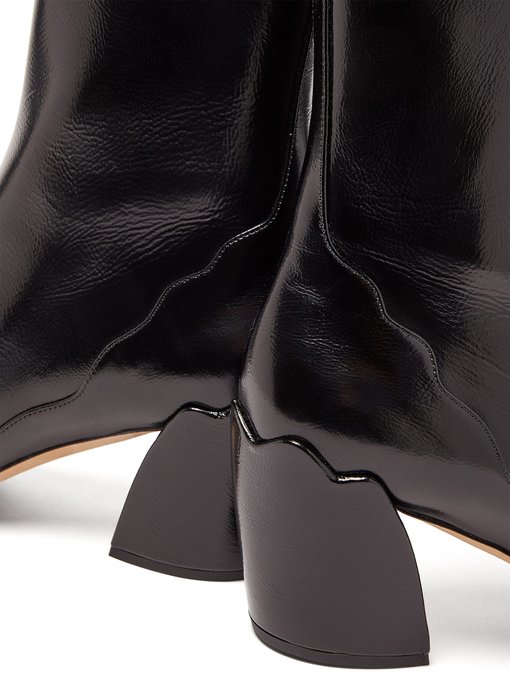 chloe leather ankle boots