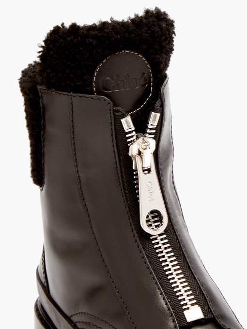 chloe leather boots