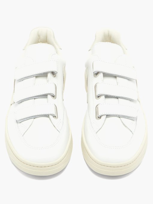 velcro leather trainers