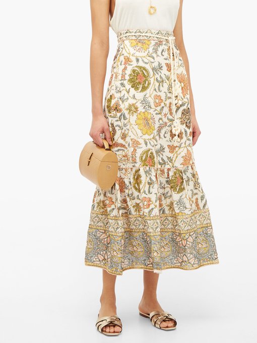 Edie floral-print linen maxi skirt | Zimmermann | MATCHESFASHION UK