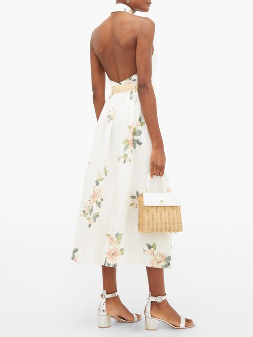 zimmermann white halter dress