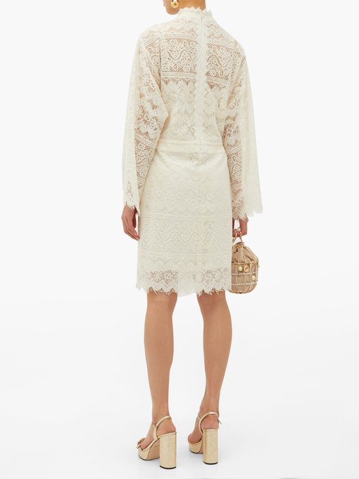 gucci white lace dress