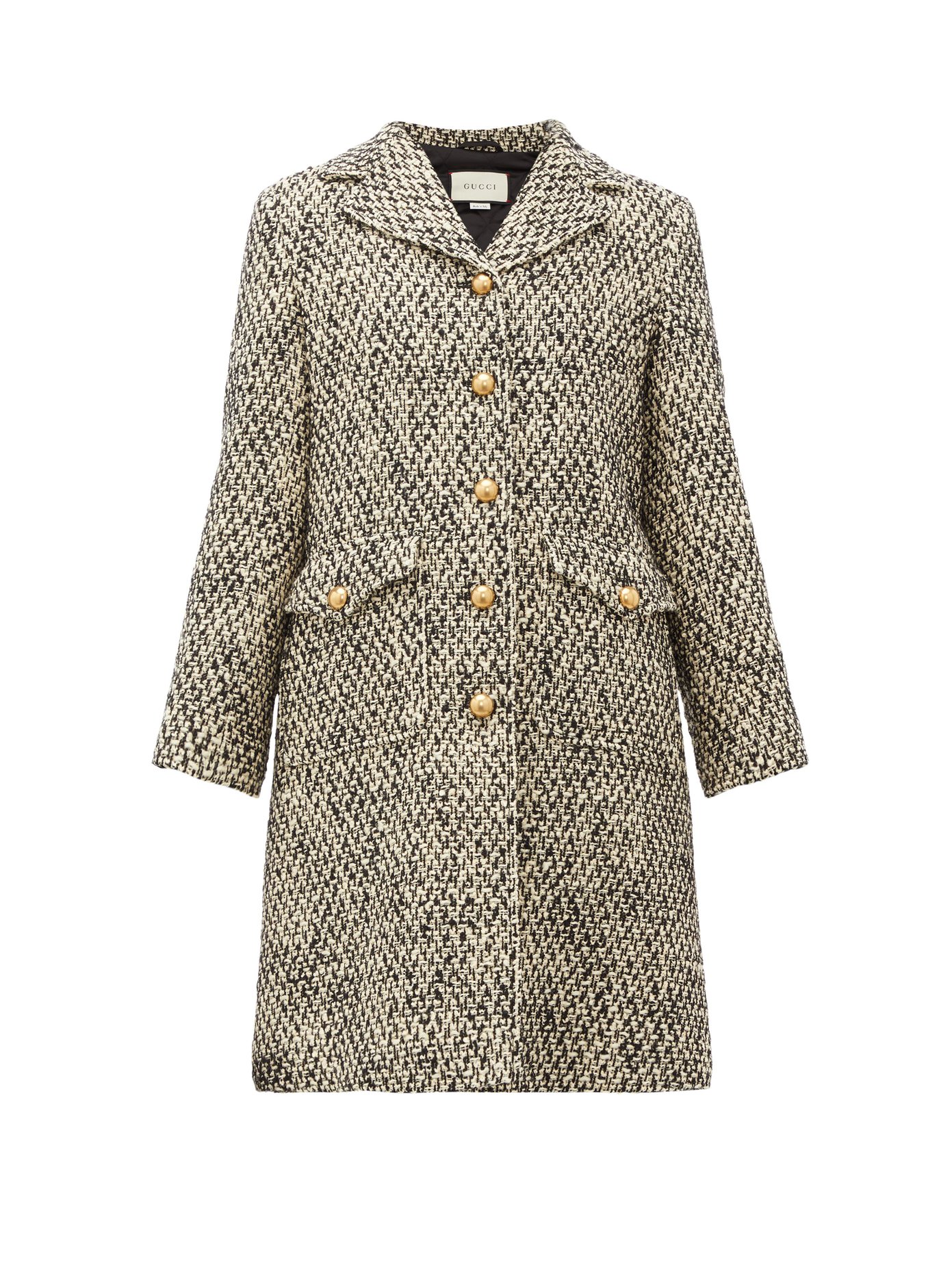GG-martingale wool-blend tweed coat 