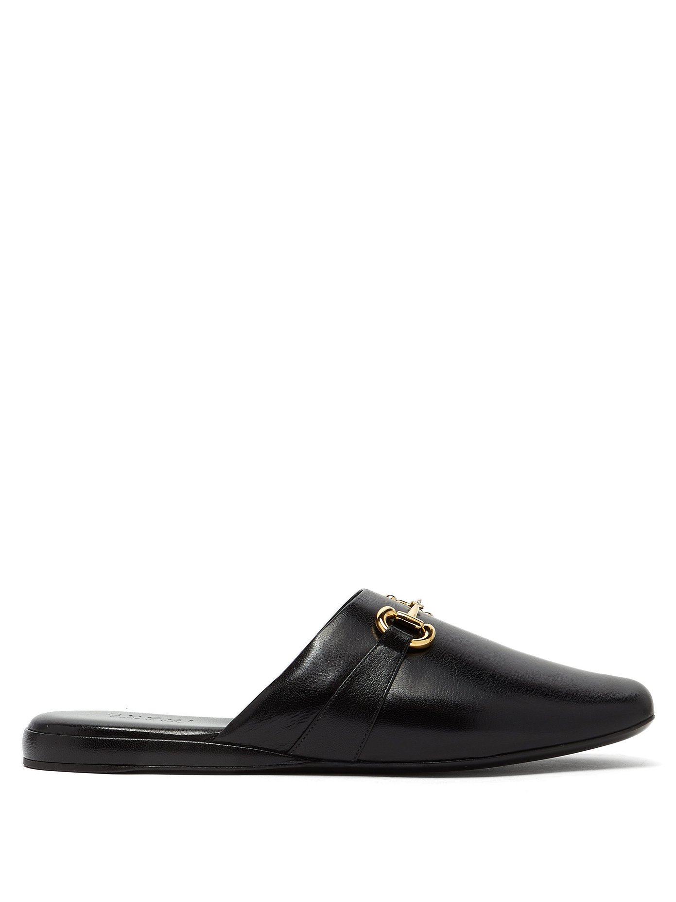 gucci leather slip ons