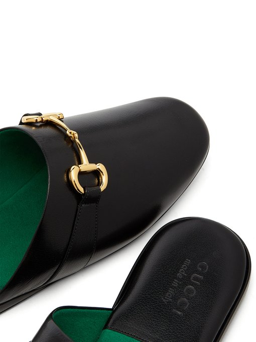 gucci leather slippers