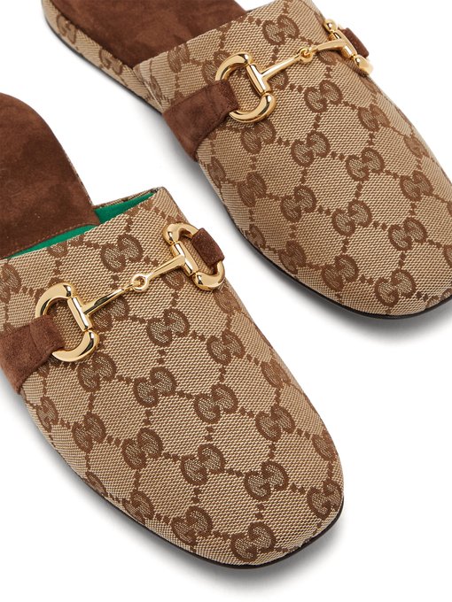 gucci canvas slippers