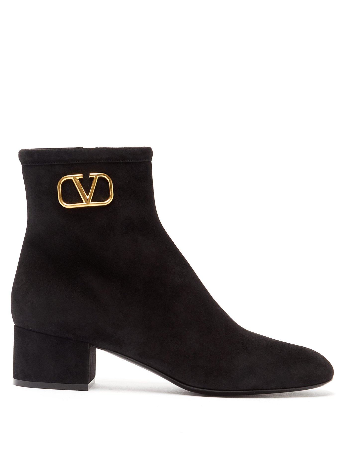 V-logo suede ankle boots | Valentino 