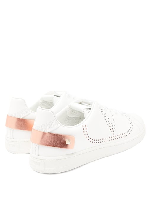 valentino pink and white trainers