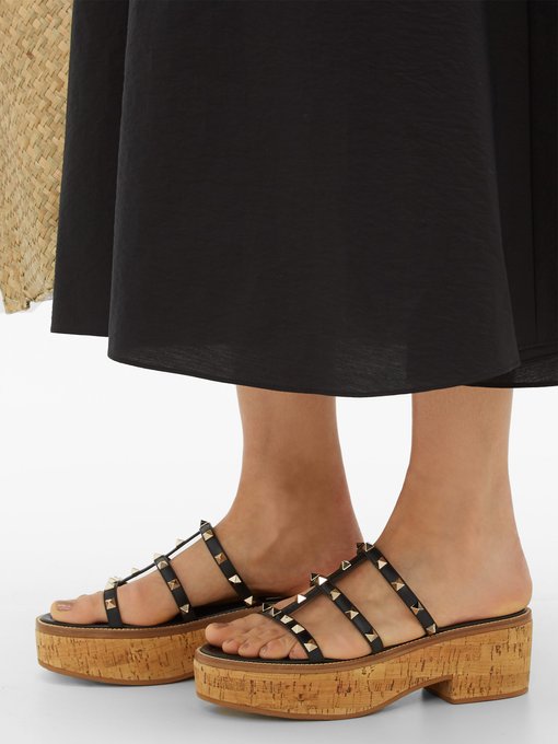 cork platform mules